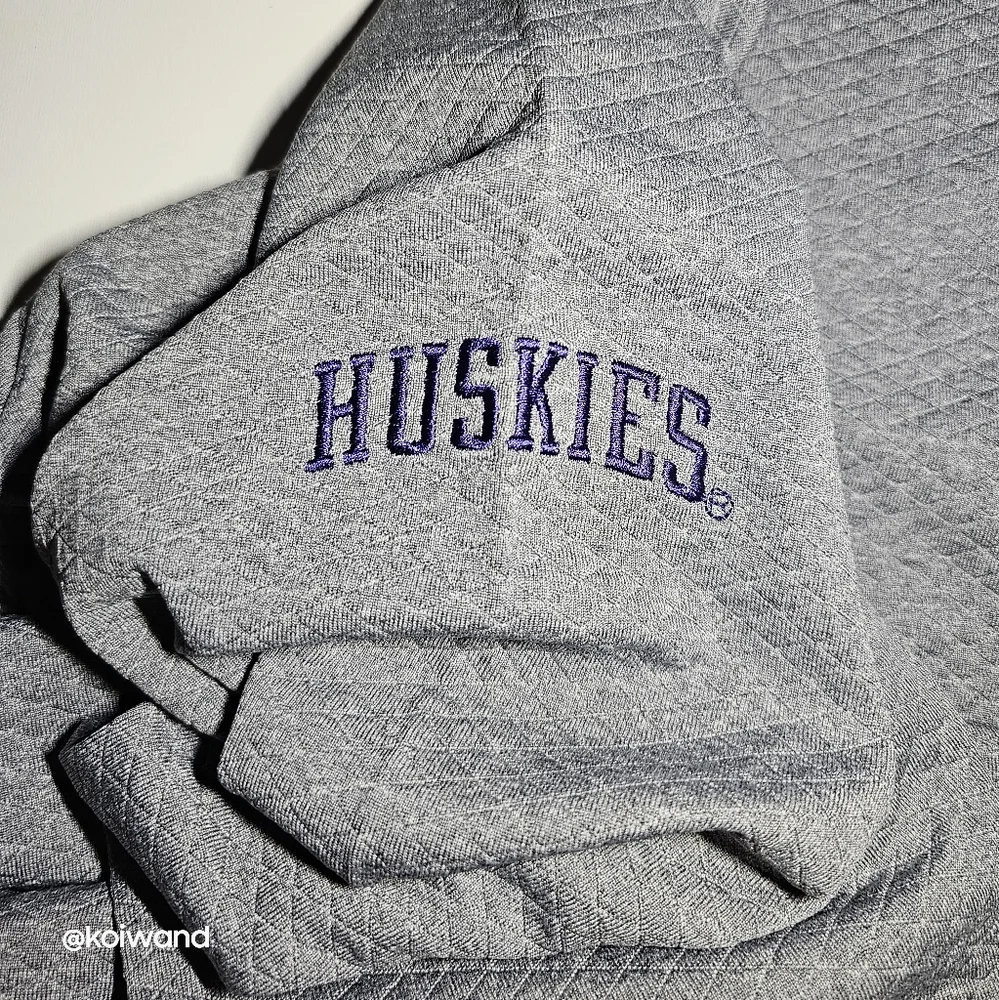 NWT Champion Men's Washington Huskies 1/4 Zip Sweatshirt With Logo Size XXL
